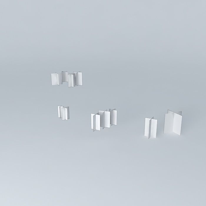 Green group of trees Free 3D model_3