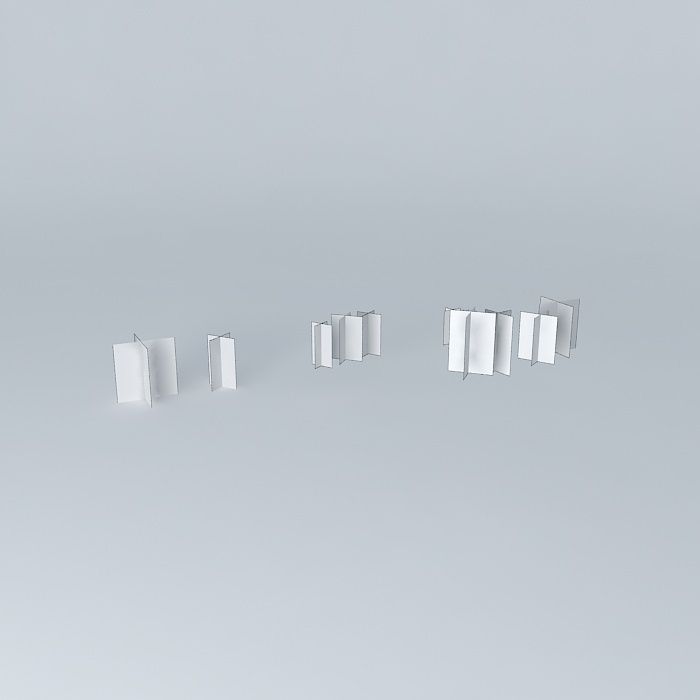 Green group of trees Free 3D model_4