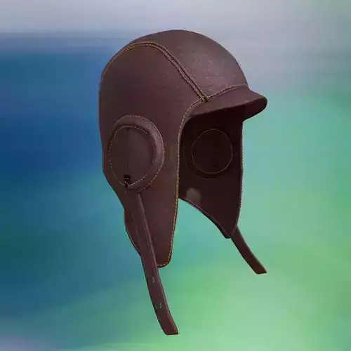 Leather Aviation Flight Helmet