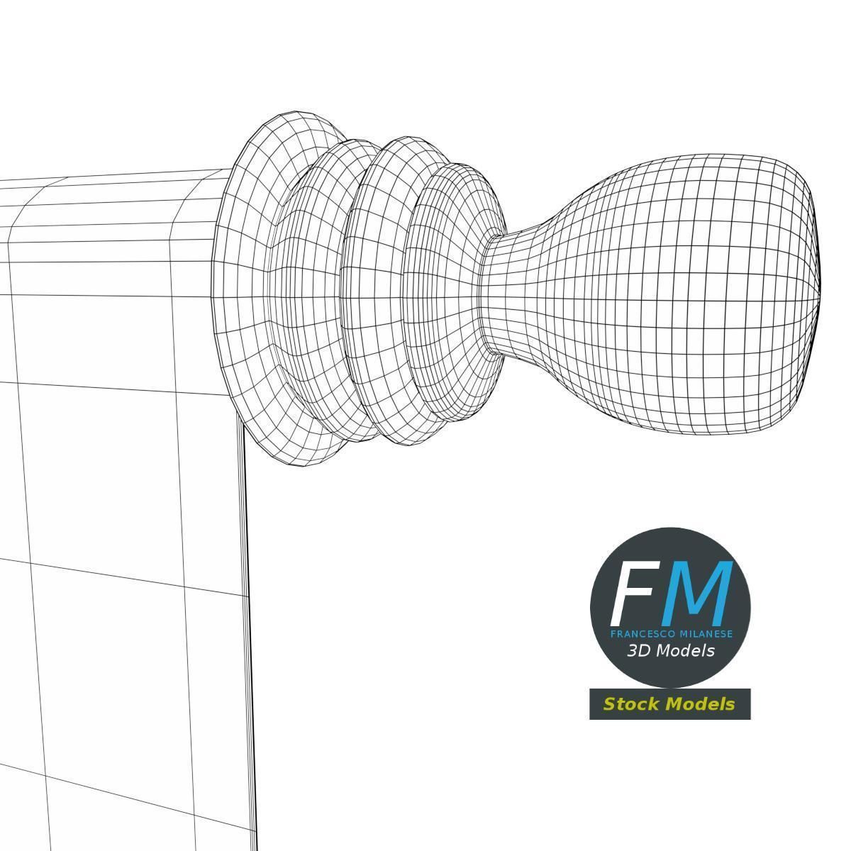 Parchment or paper scroll 3D model_8