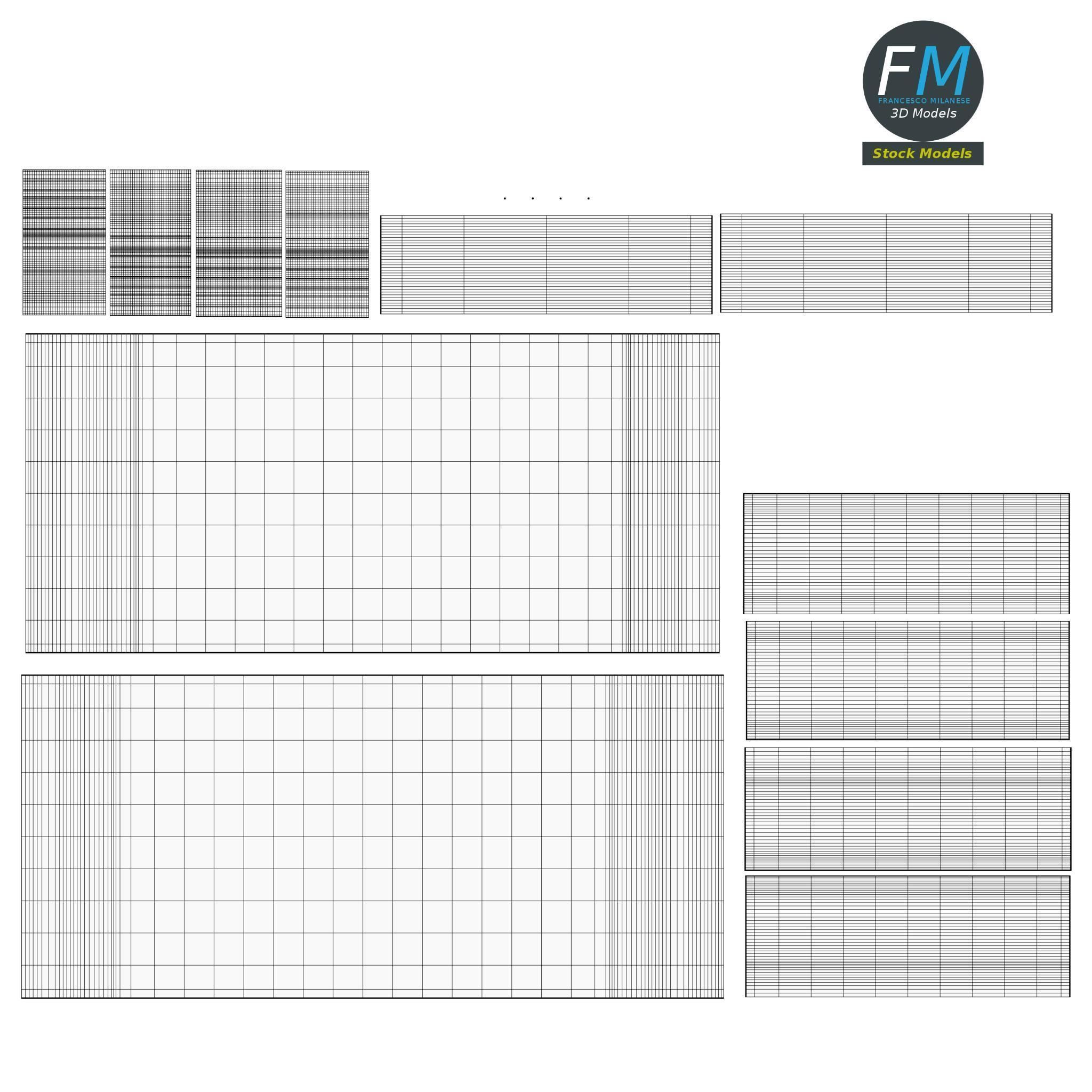 Parchment or paper scroll 3D model_11