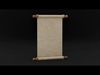 Parchment or paper scroll 3D model_2