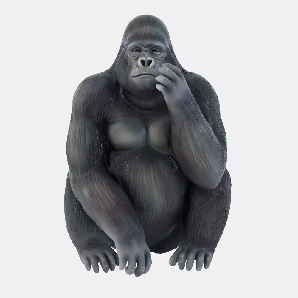 Figurine Gorilla 05 3D model_0