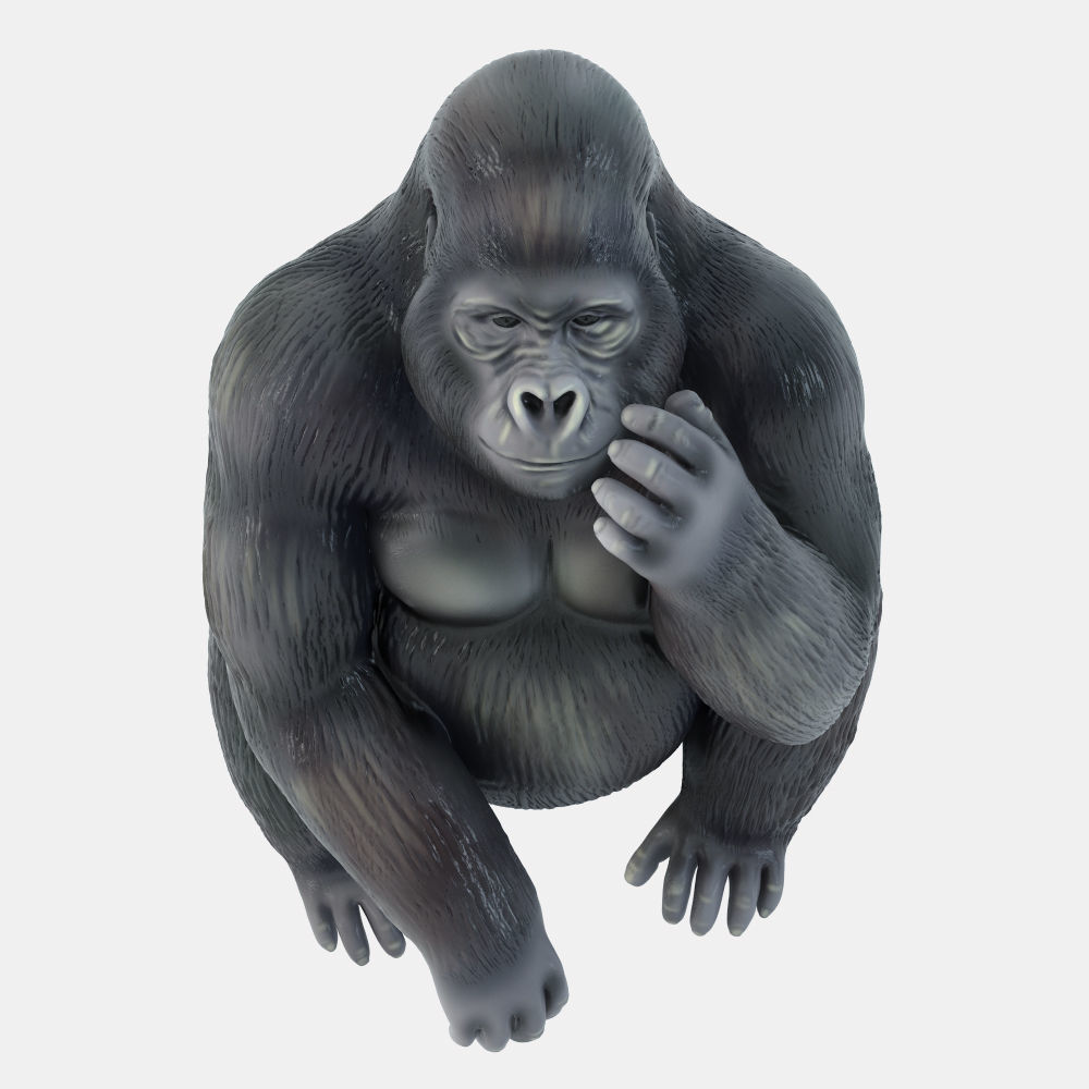 Figurine Gorilla 05 3D model_2