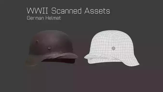 WW2 German Helmet StahlHelm - WW2 Scanned Asset Pack