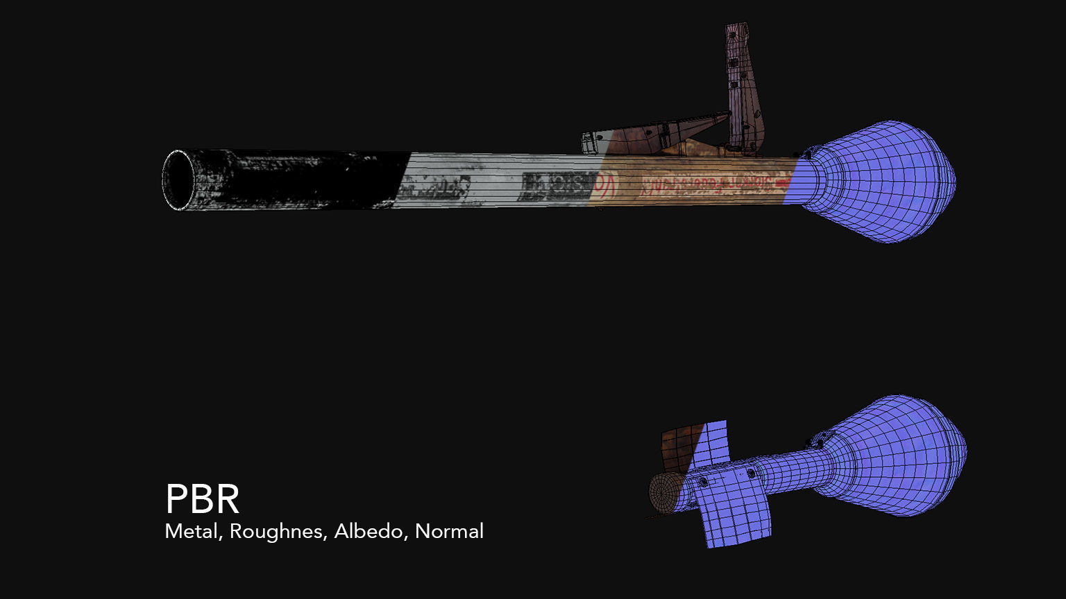 German Panzerfaust WWII Panzer Low-poly 3D model_1