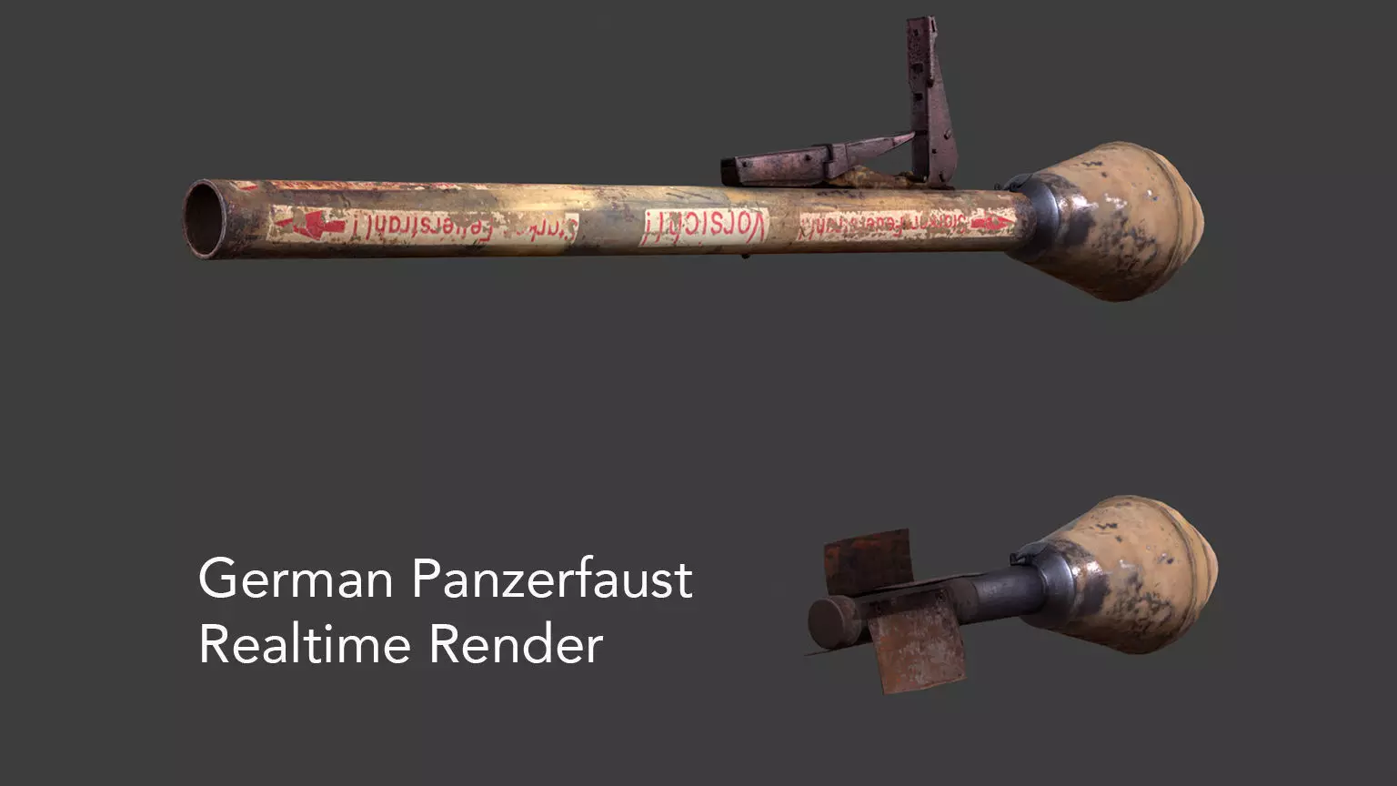 German Panzerfaust WWII Panzer Low-poly 3D model_0