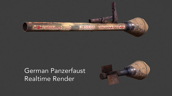 German Panzerfaust WWII Panzer Low-poly 3D model