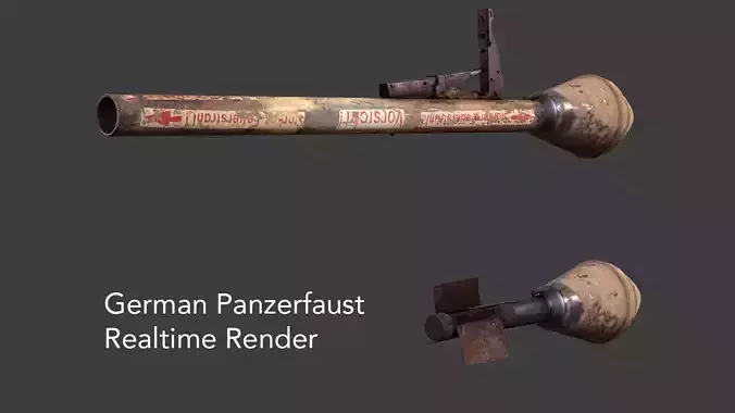 German Panzerfaust WWII Panzer Low-poly 3D model