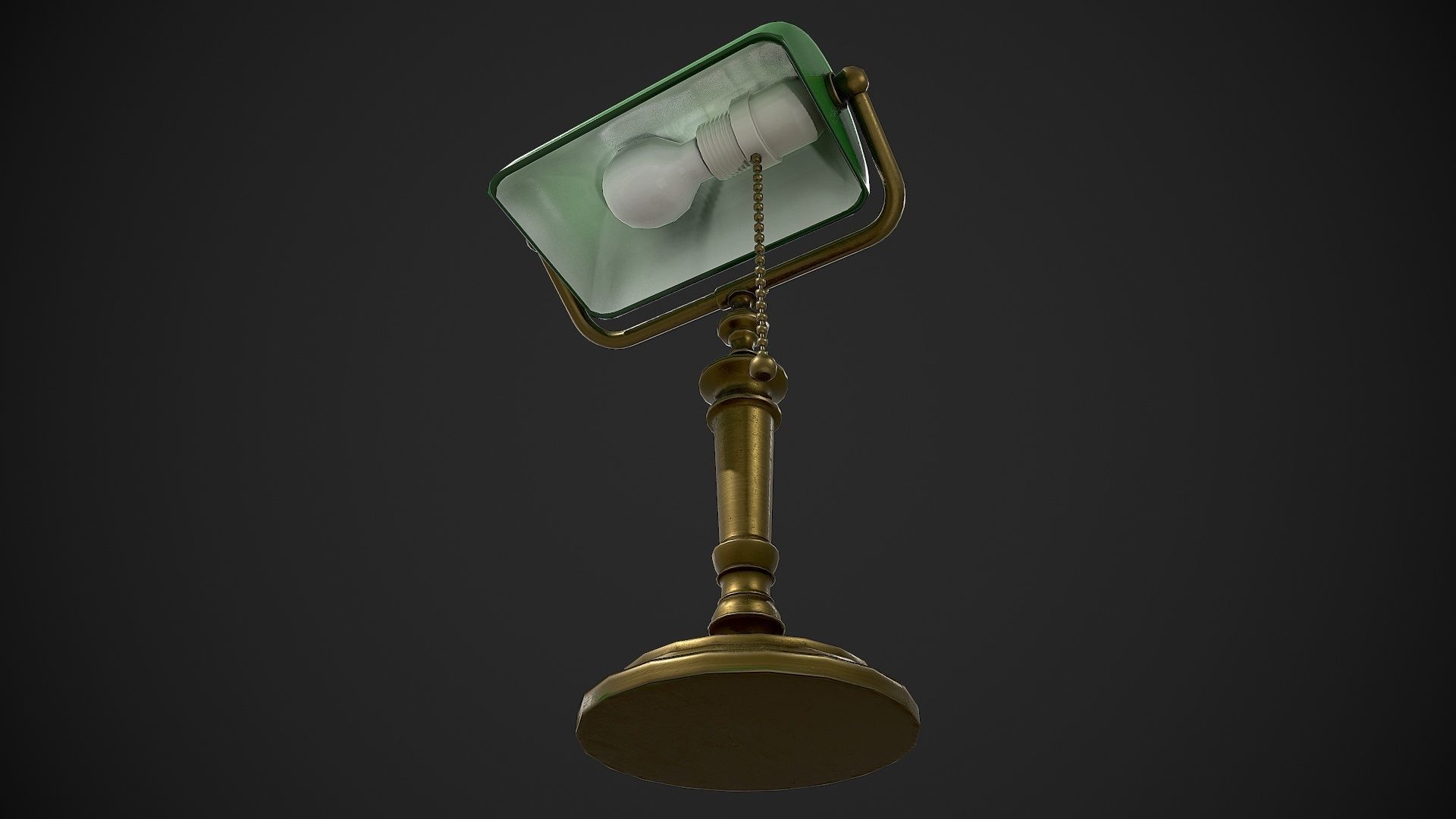 Bank Lamp Low-poly 3D model_6