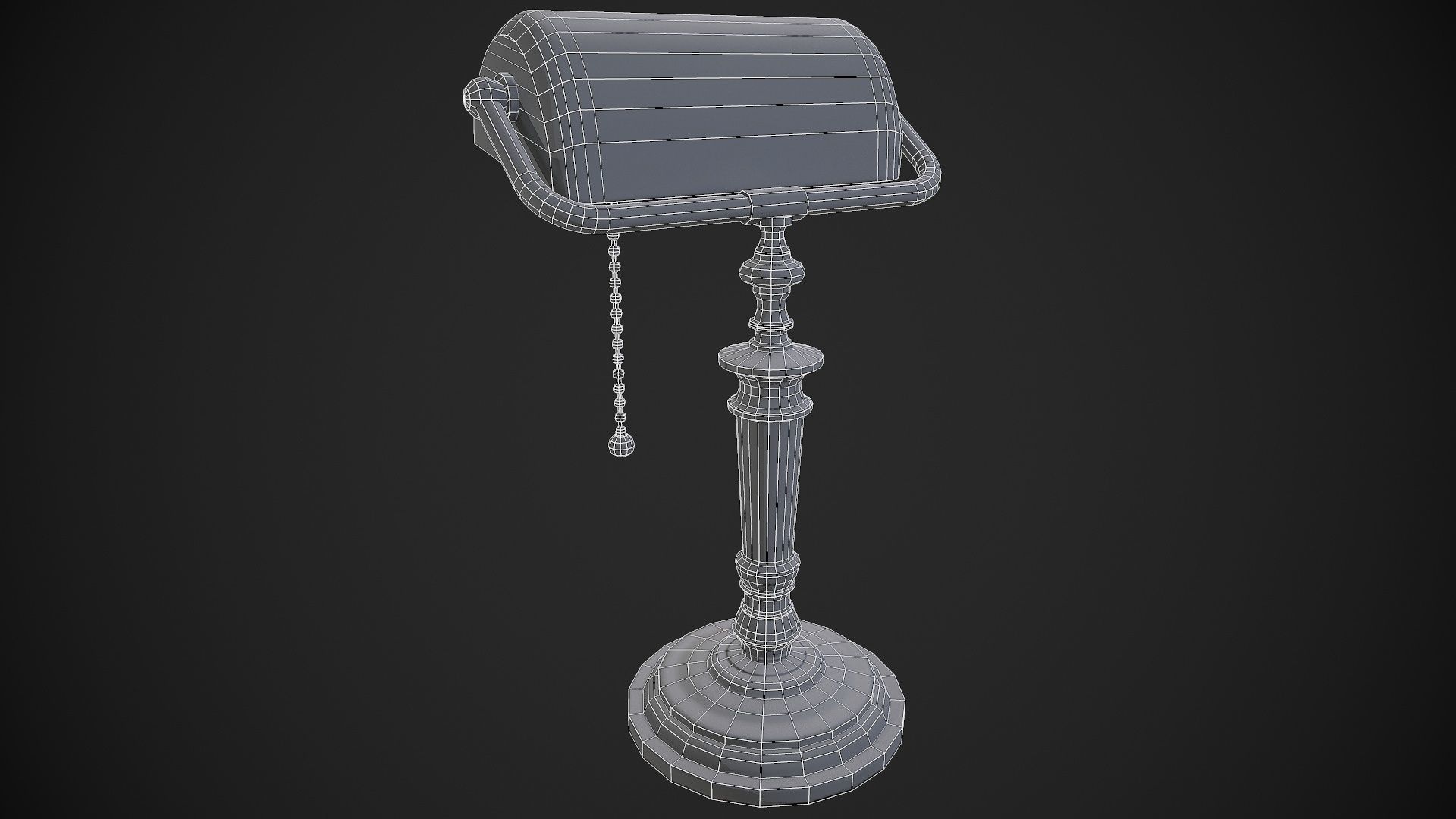 Bank Lamp Low-poly 3D model_12