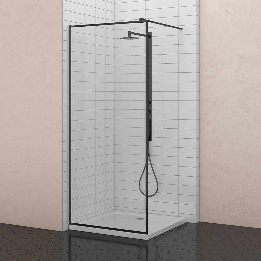 Cabin showers Radaway Modo New Black Frame 3D model_4