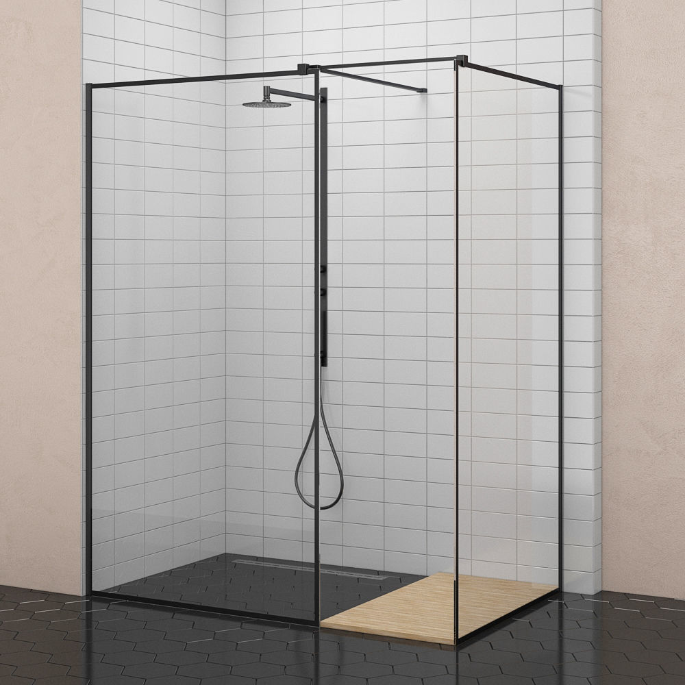 Cabin showers Radaway Modo New Black Frame 3D model_7