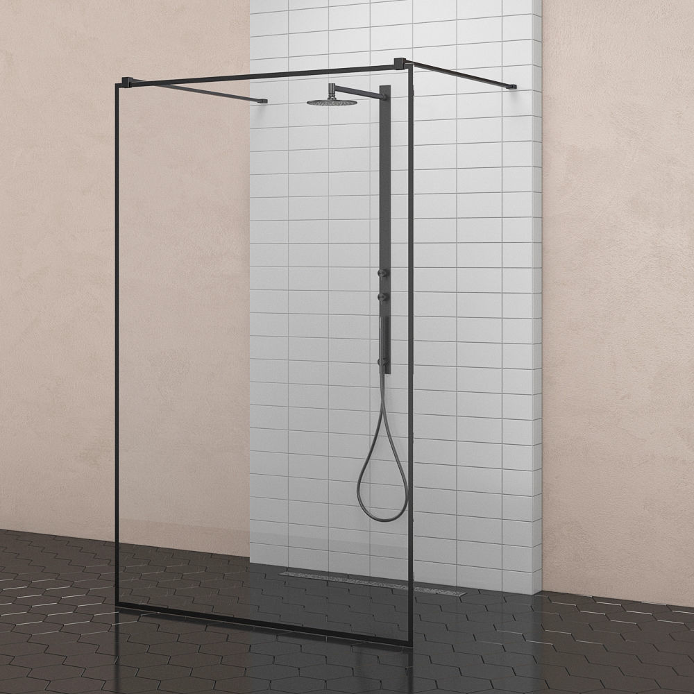Cabin showers Radaway Modo New Black Frame 3D model_6
