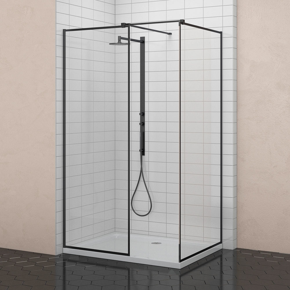 Cabin showers Radaway Modo New Black Frame 3D model_2