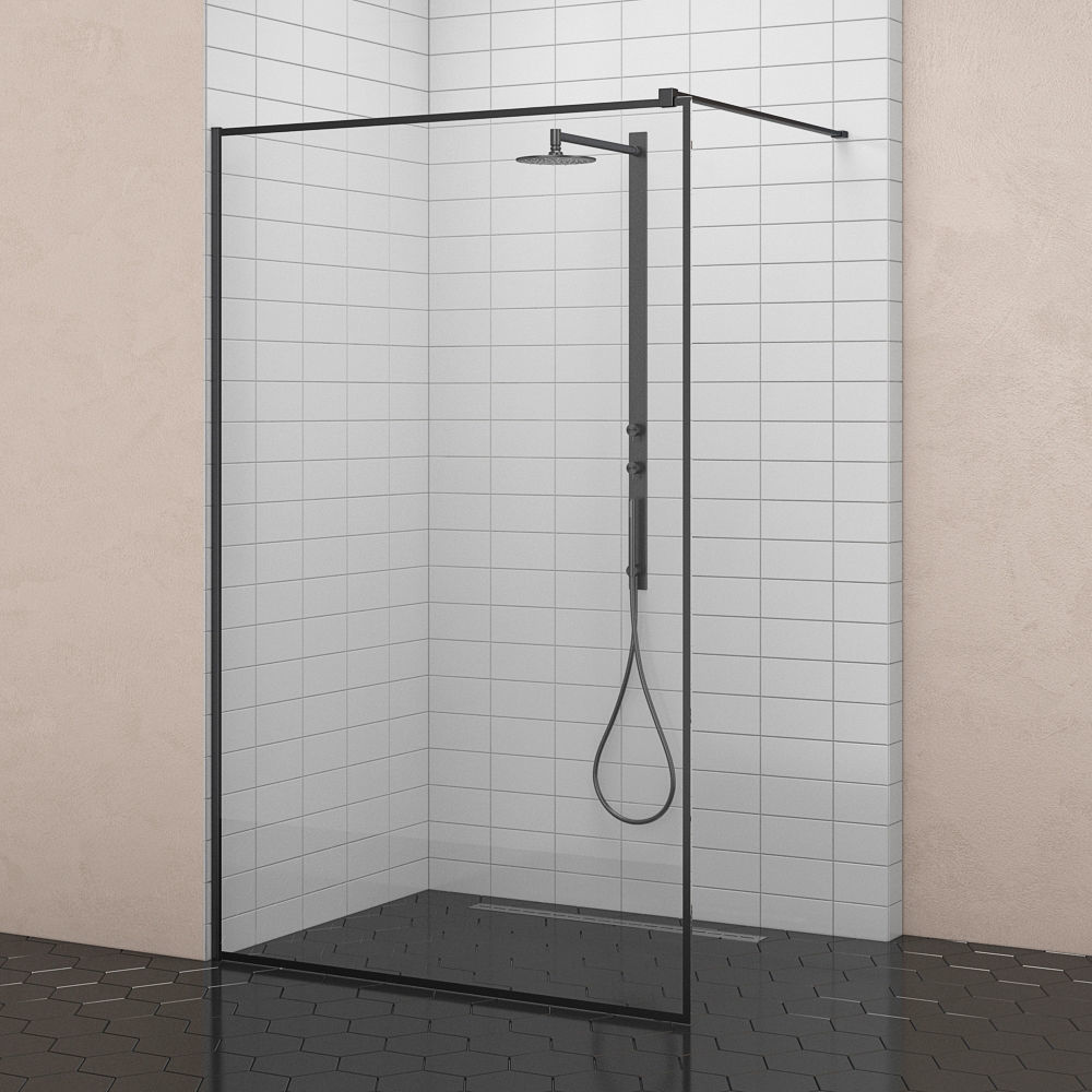 Cabin showers Radaway Modo New Black Frame 3D model_5