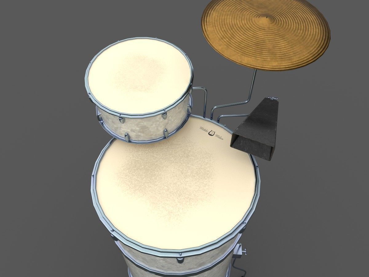 Cocktaildrum drum set 3D model_1