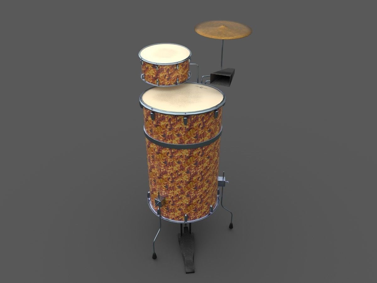 Cocktaildrum drum set 3D model_2