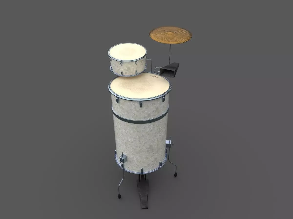 Cocktaildrum drum set 3D model_0
