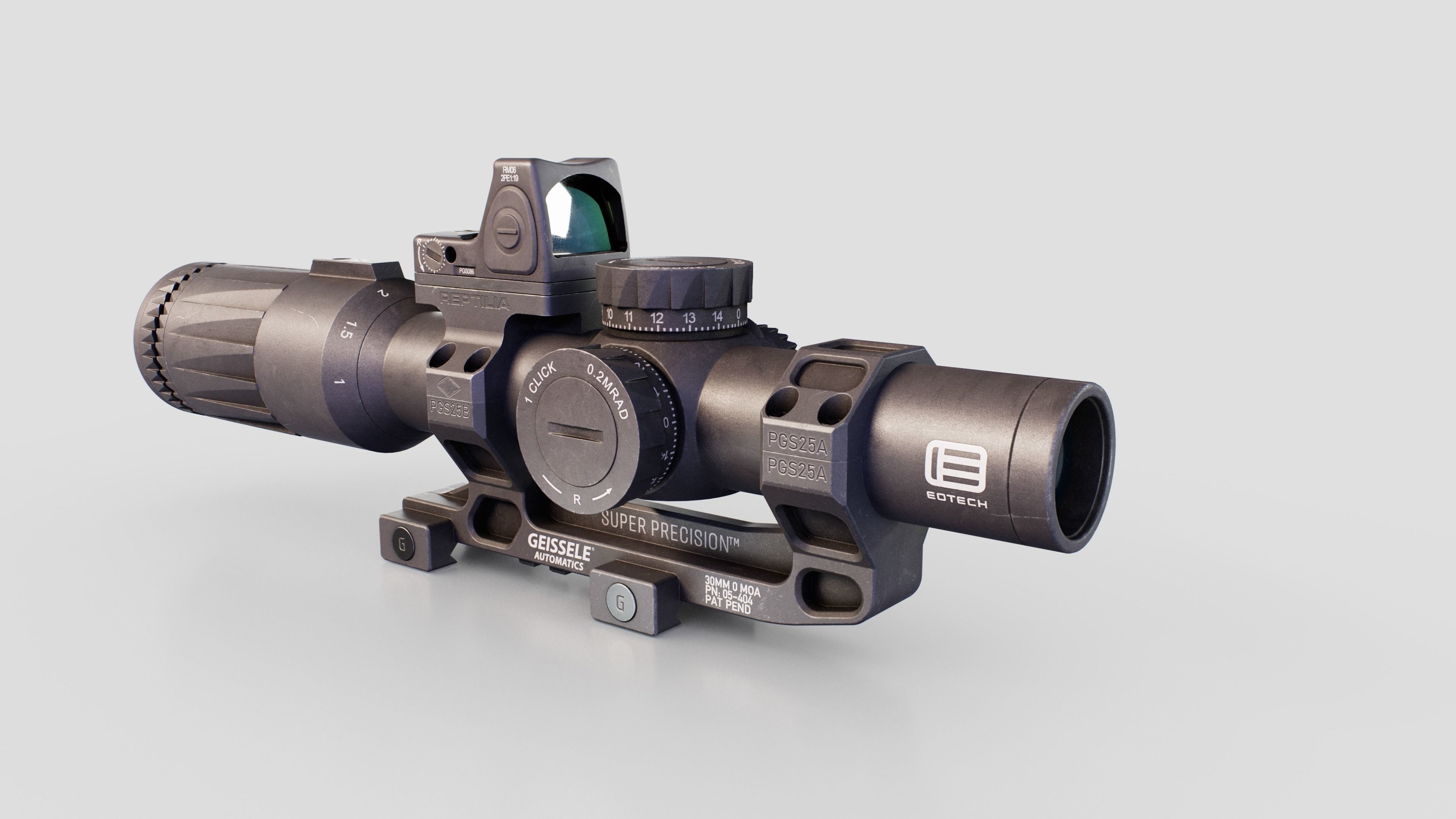 Geissele Super Precision 30mm and 34mm Scope Mount Free low-poly 3D model_10