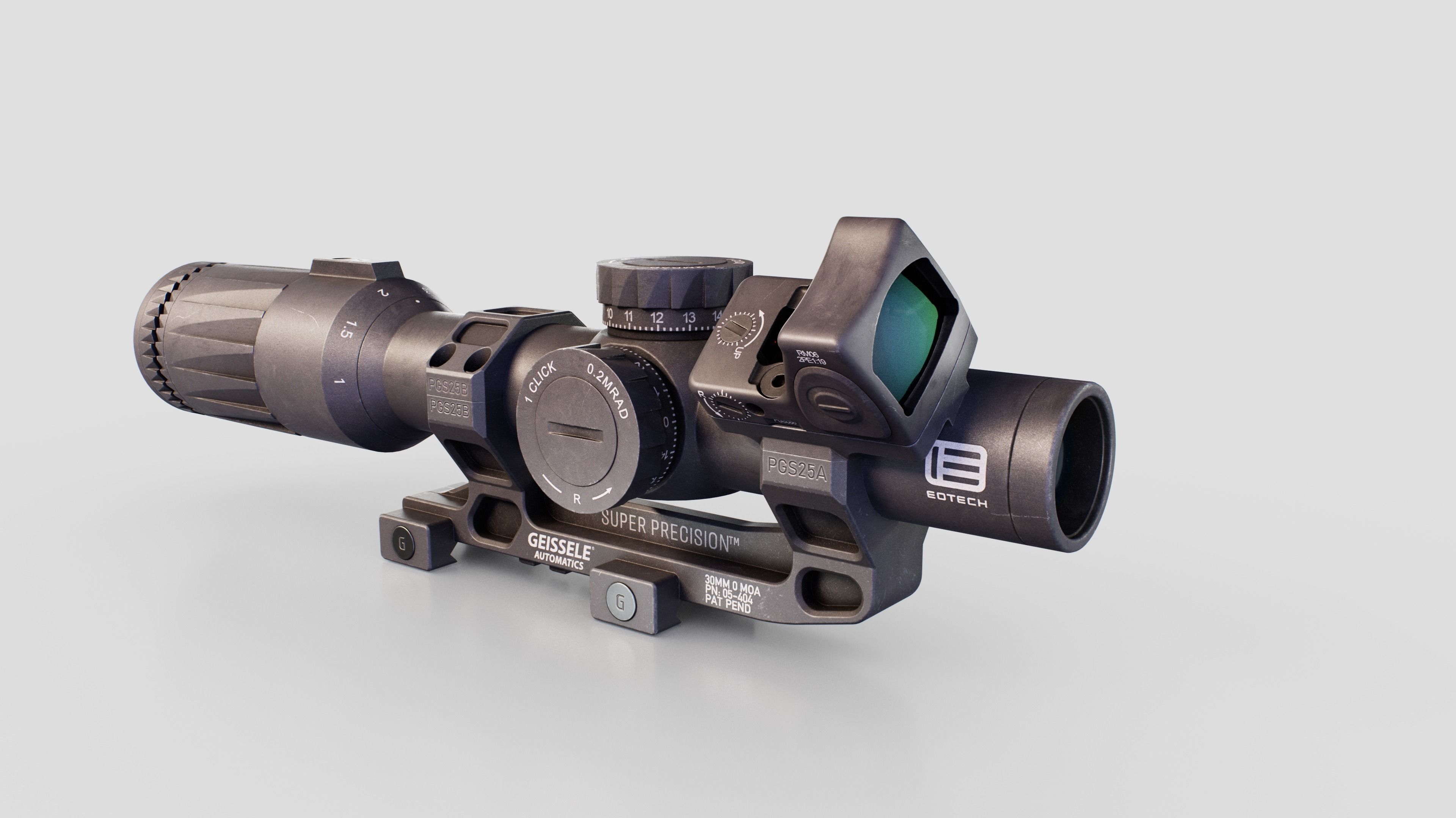 Geissele Super Precision 30mm and 34mm Scope Mount Free low-poly 3D model_8