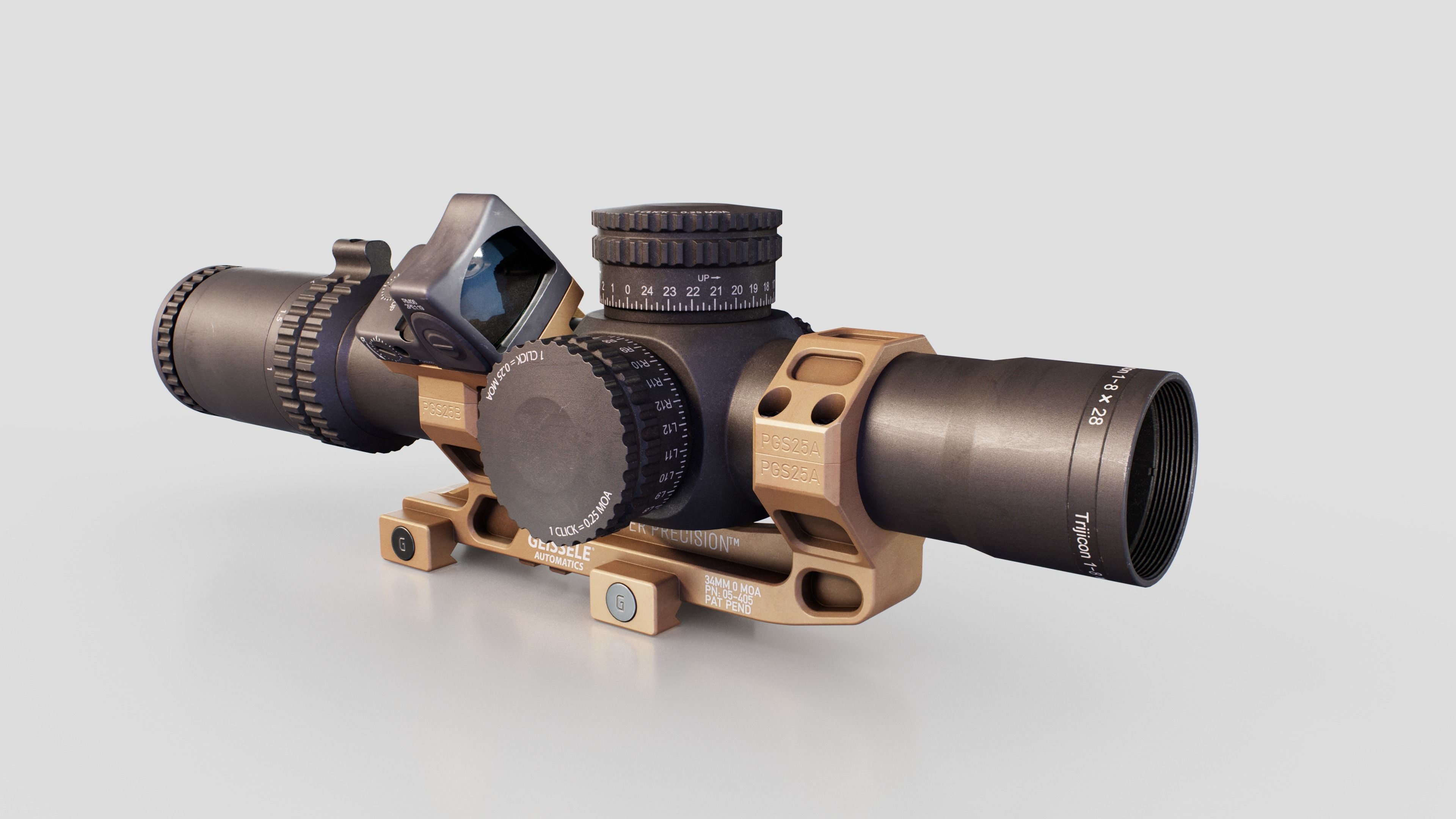 Geissele Super Precision 30mm and 34mm Scope Mount Free low-poly 3D model_6