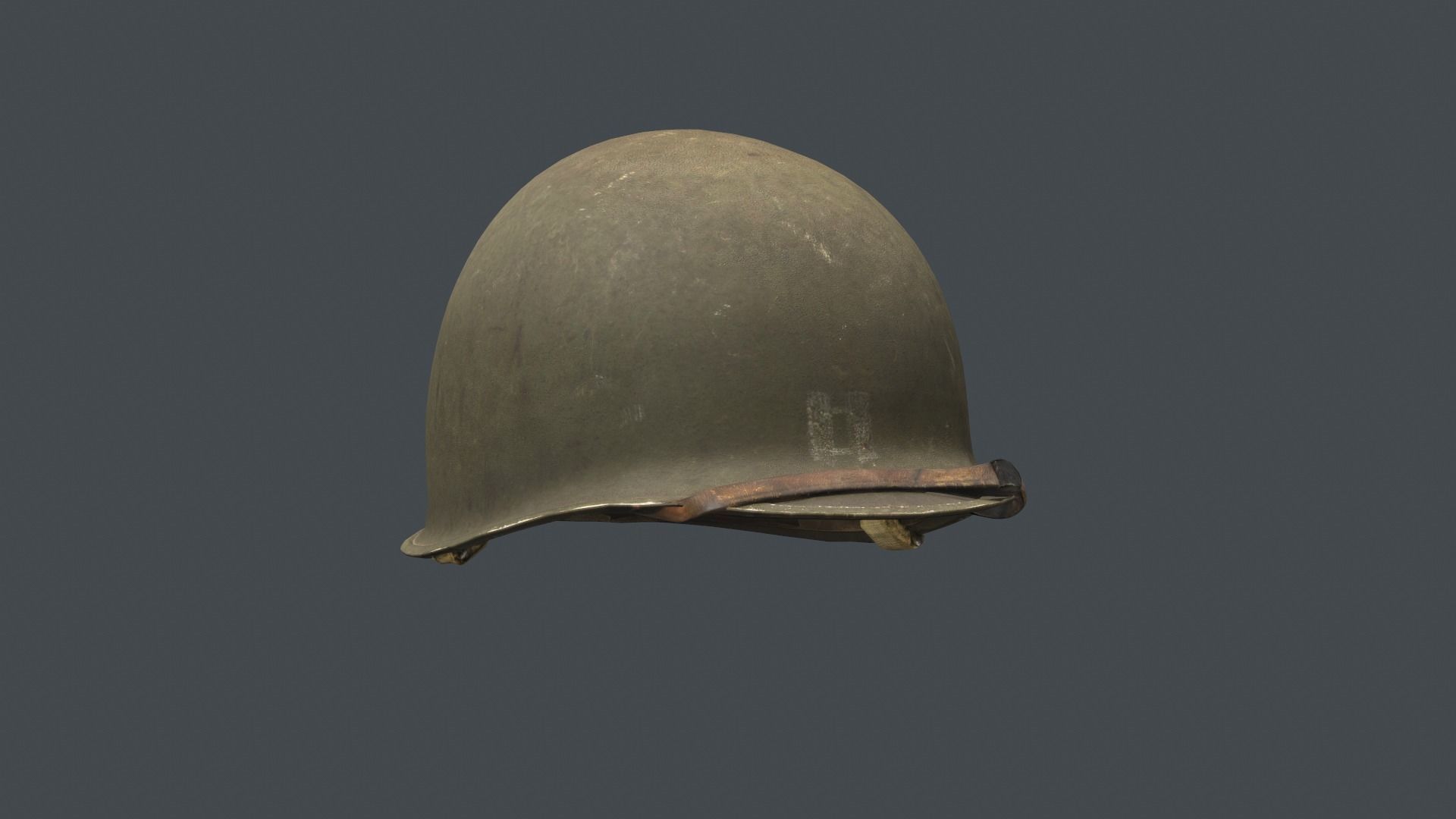 US Helmet - WW2 Scanned Asset Pack Low-poly 3D model_6