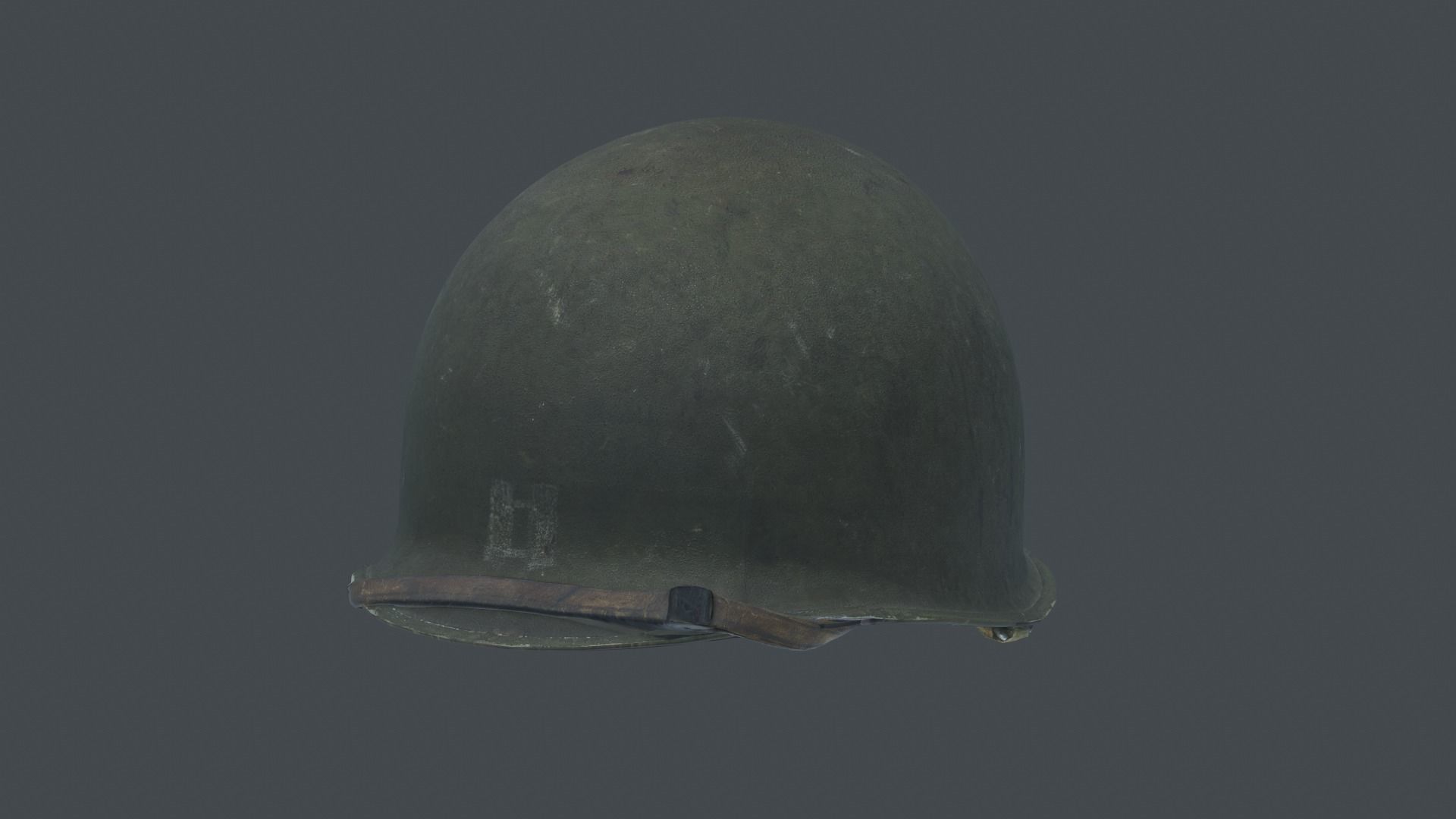 US Helmet - WW2 Scanned Asset Pack Low-poly 3D model_17