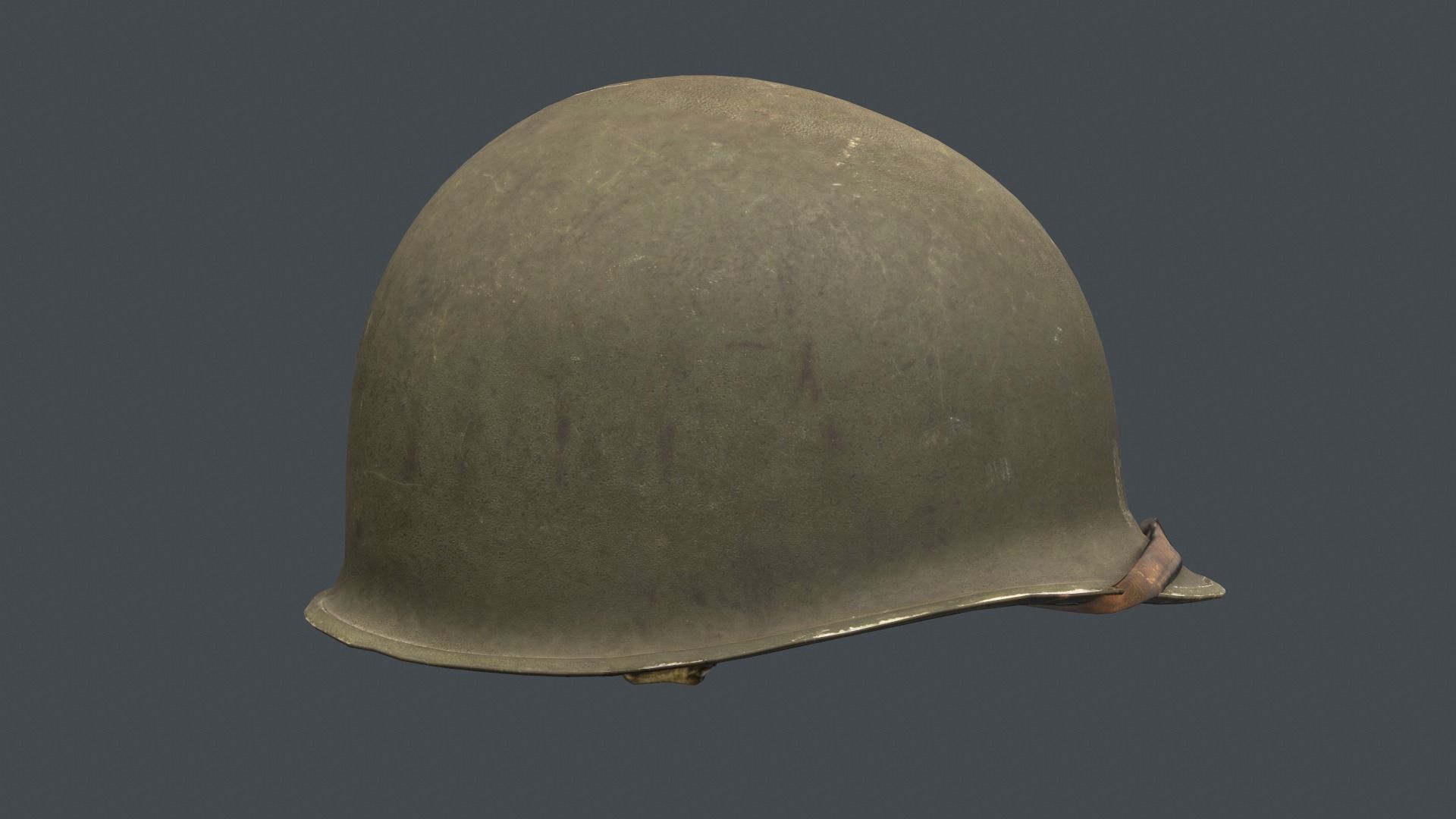 US Helmet - WW2 Scanned Asset Pack Low-poly 3D model_11