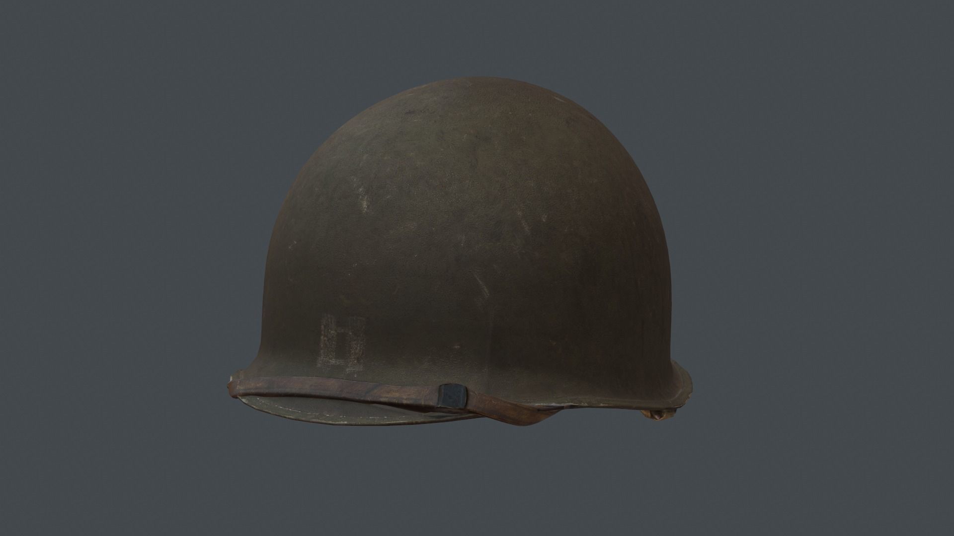 US Helmet - WW2 Scanned Asset Pack Low-poly 3D model_16