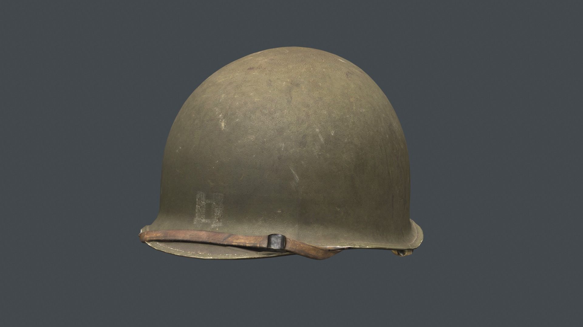 US Helmet - WW2 Scanned Asset Pack Low-poly 3D model_15