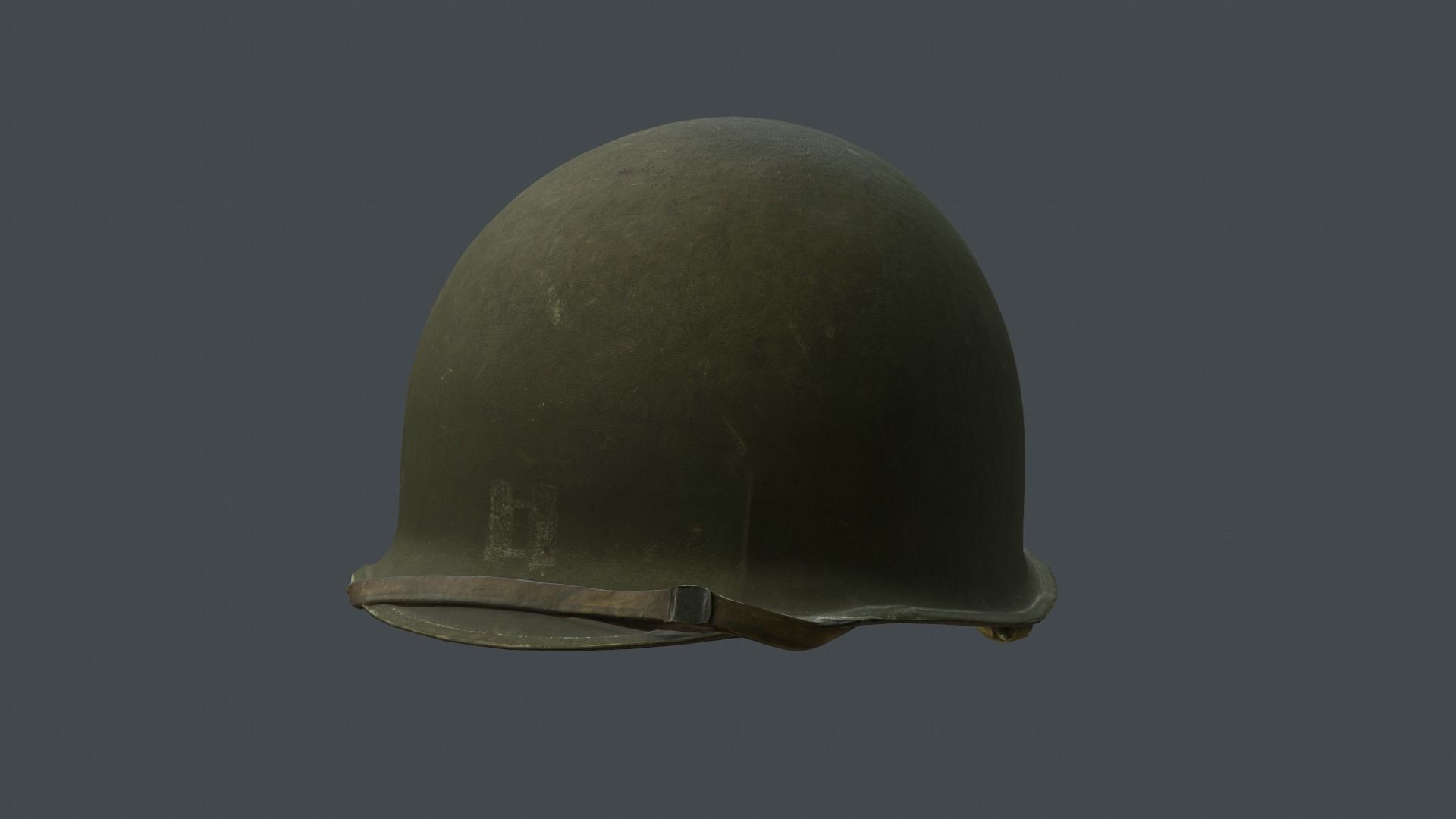 US Helmet - WW2 Scanned Asset Pack Low-poly 3D model_18