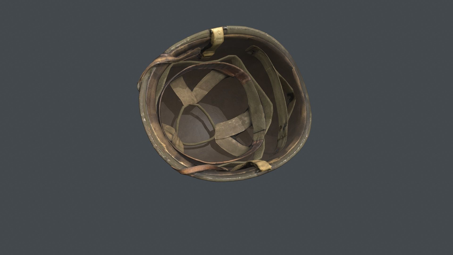 US Helmet - WW2 Scanned Asset Pack Low-poly 3D model_7