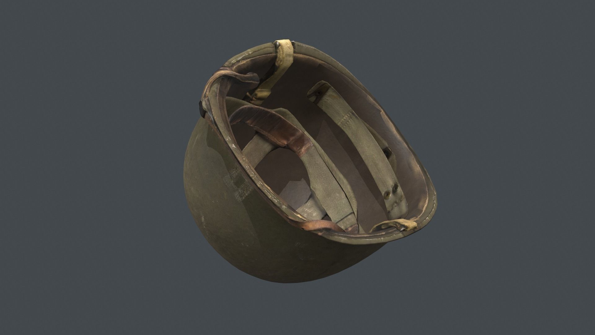 US Helmet - WW2 Scanned Asset Pack Low-poly 3D model_14