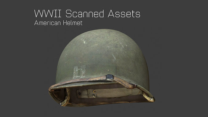 US Helmet - WW2 Scanned Asset Pack Low-poly 3D model