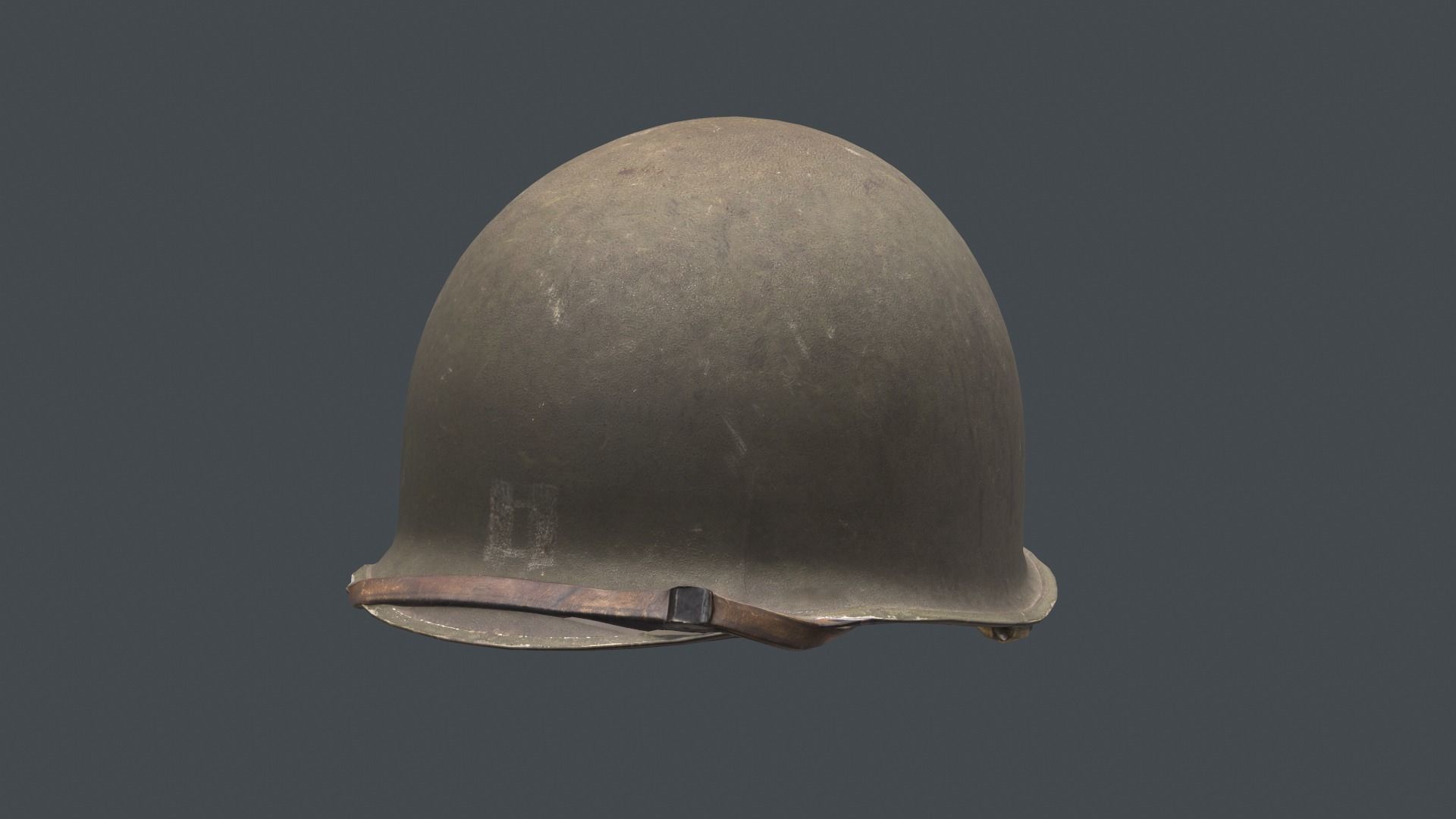 US Helmet - WW2 Scanned Asset Pack Low-poly 3D model_19
