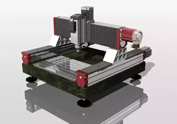 3D cnc servo machine 3D model