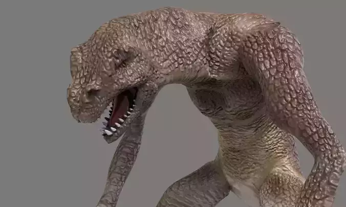 Lizard Man Low-poly 3D model
