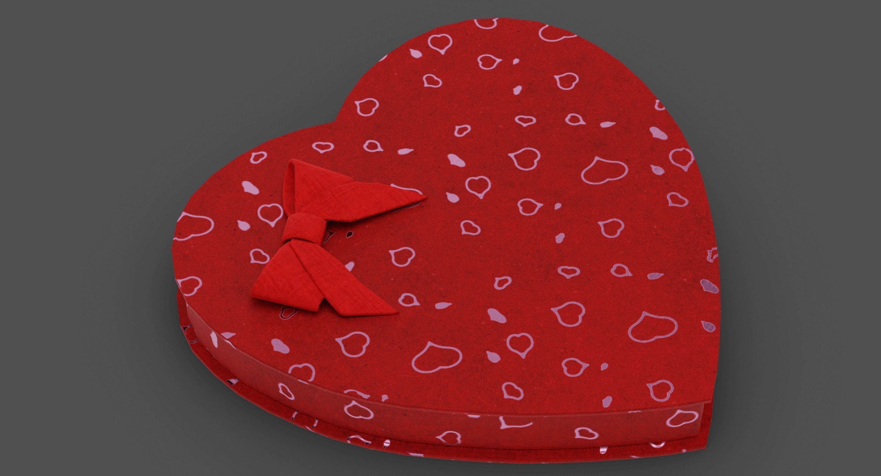 Valentines Candy Box Low-poly 3D model_8