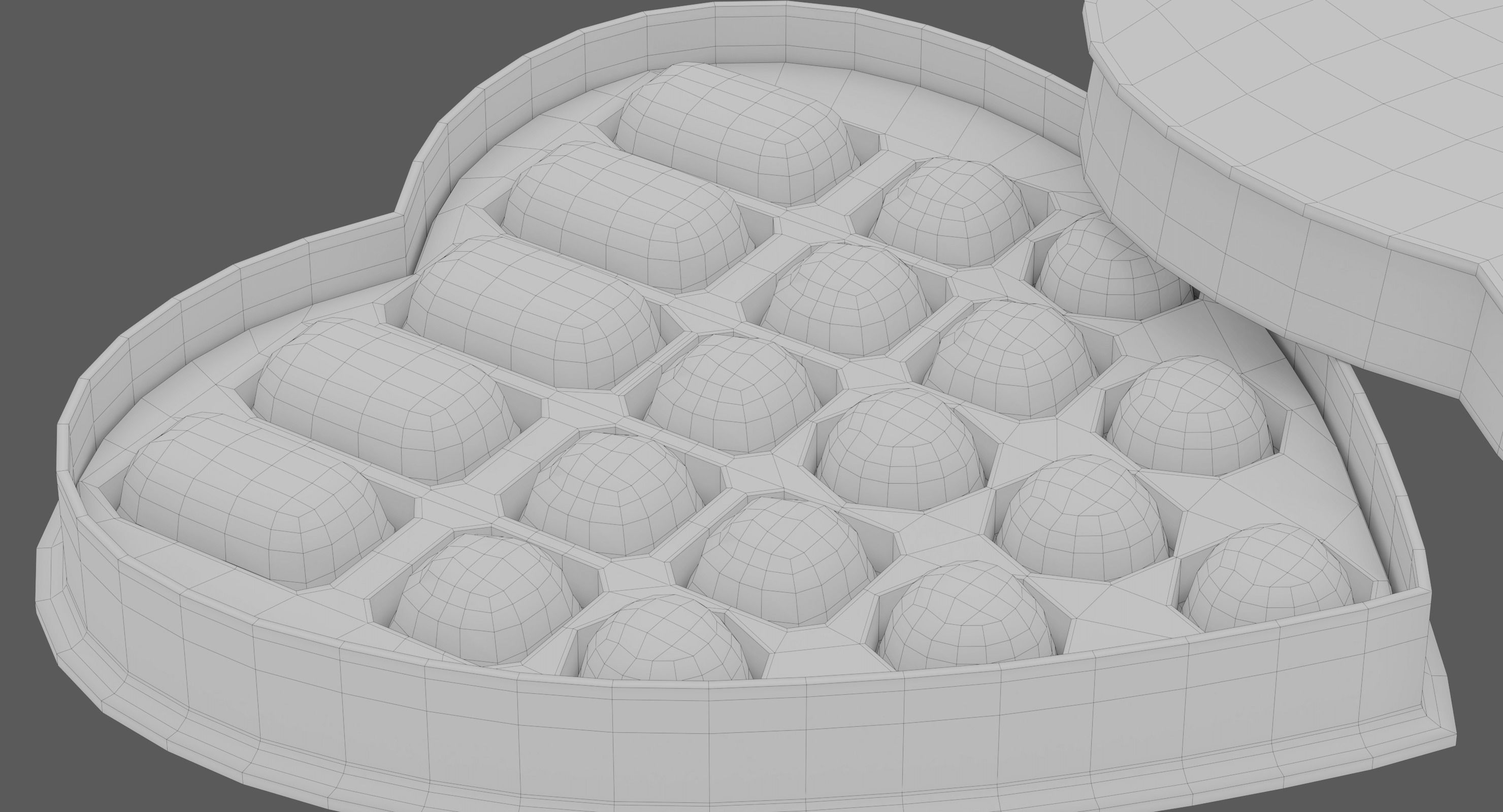 Valentines Candy Box Low-poly 3D model_5