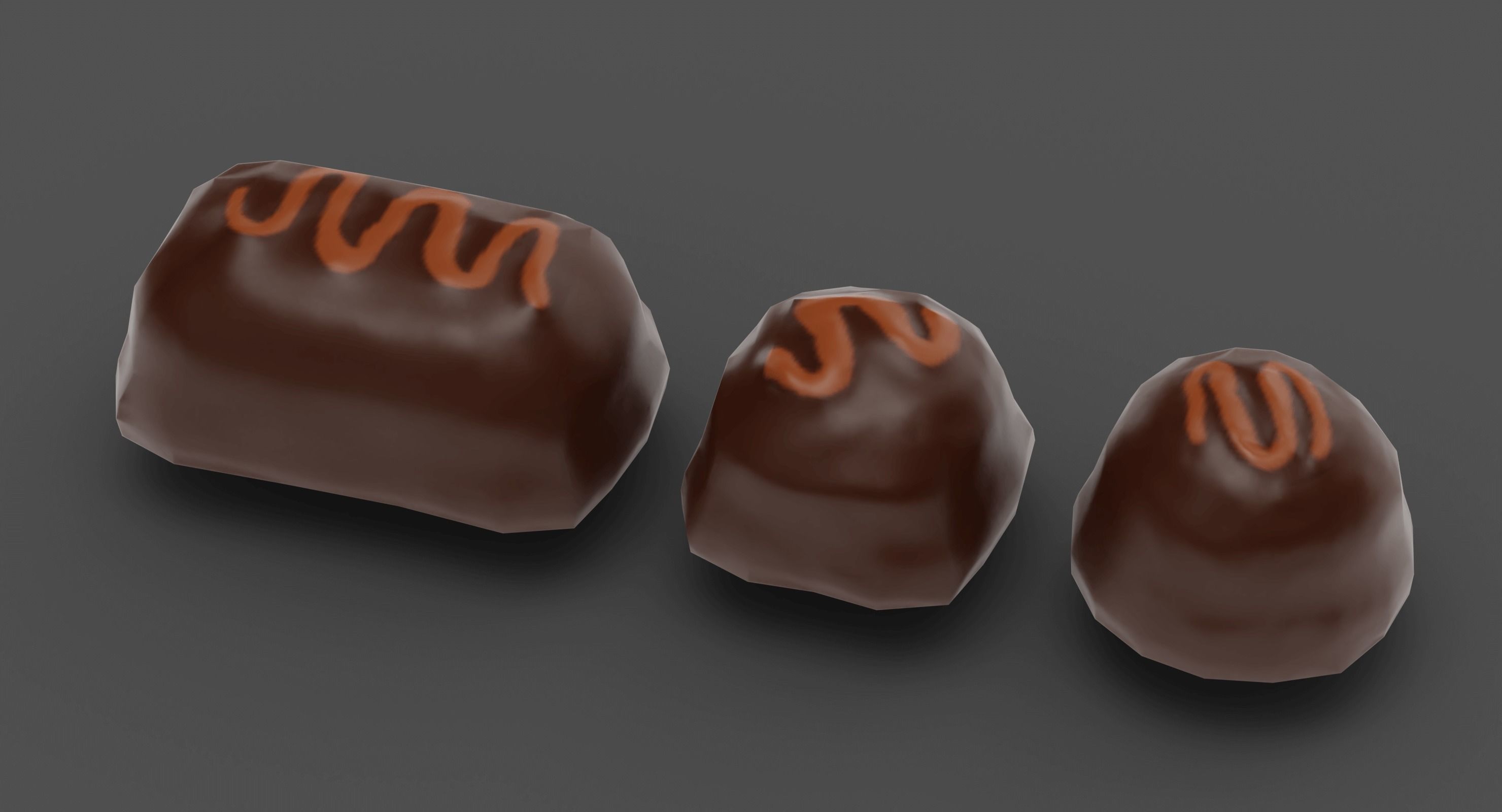 Valentines Candy Box Low-poly 3D model_10