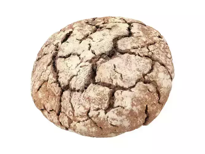 Photorealistic Einkorn Bread 3D Scan