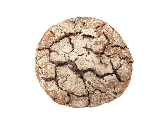 Photorealistic Einkorn Bread 3D Scan 3D model 5