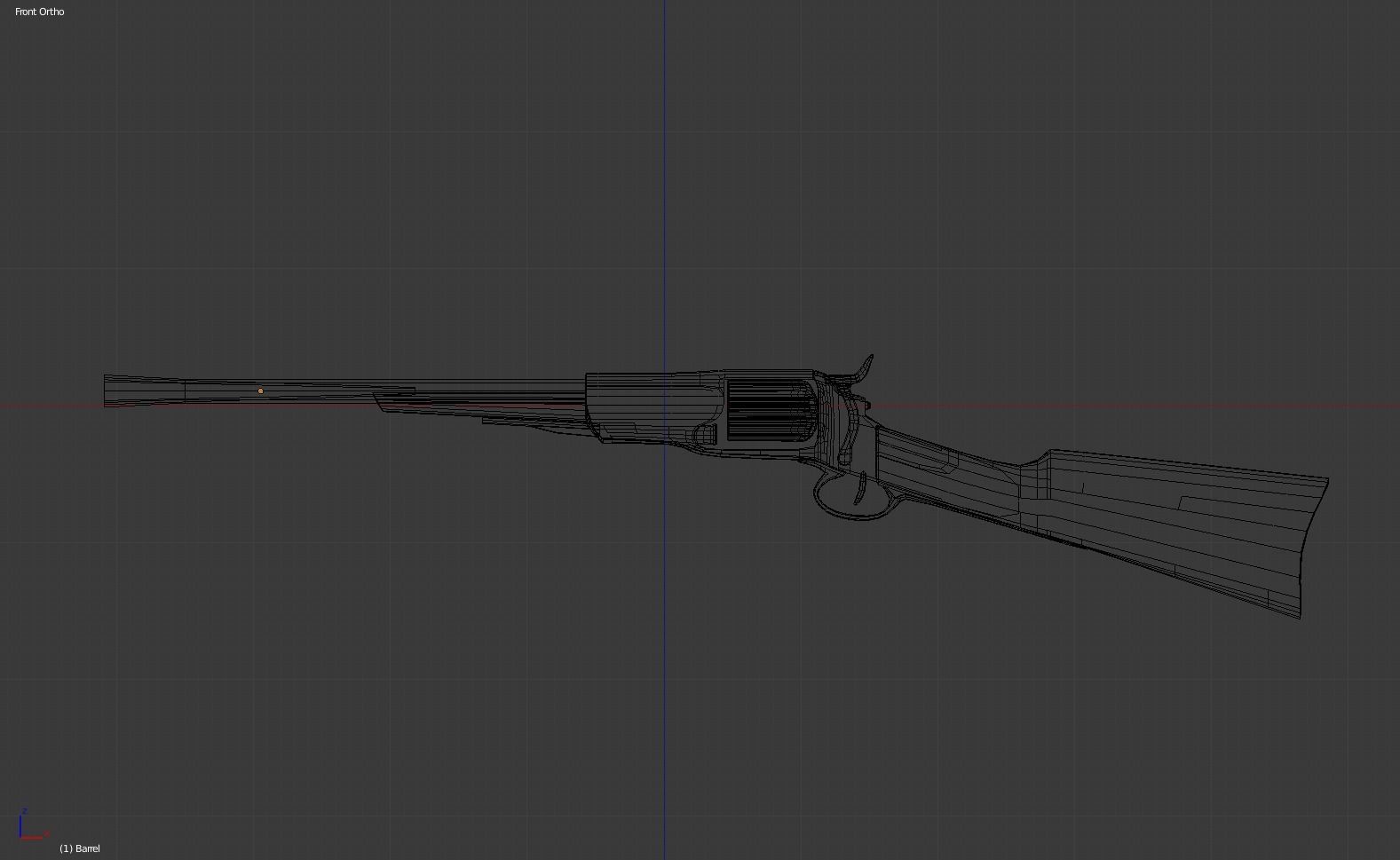 1855 Colt Revolver Shotgun Low-poly 3D model_13