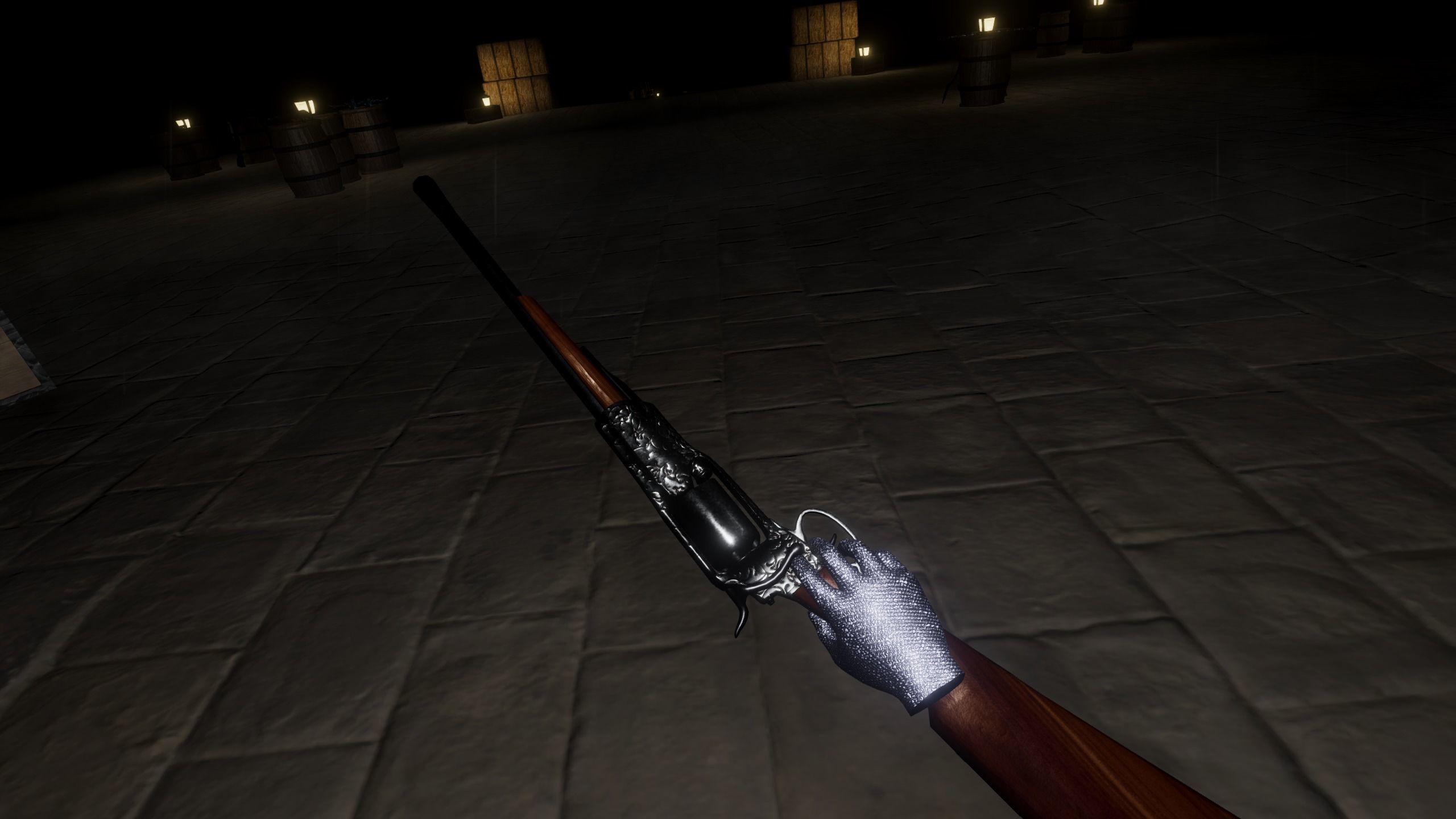 1855 Colt Revolver Shotgun Low-poly 3D model_11