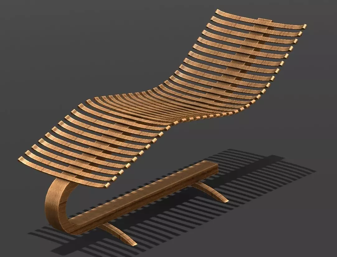 chaise long  design 3D model_0