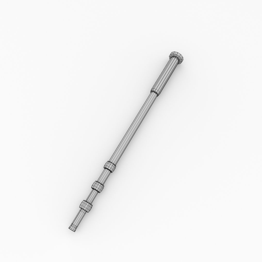 Monopod teflon-coated stainless steel rod 3D model_4
