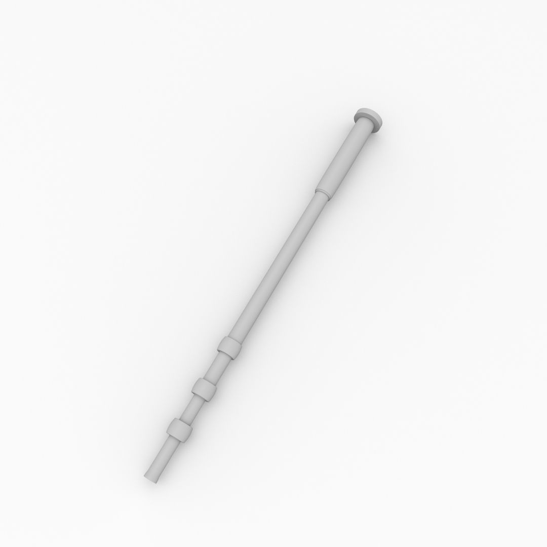 Monopod teflon-coated stainless steel rod 3D model_3