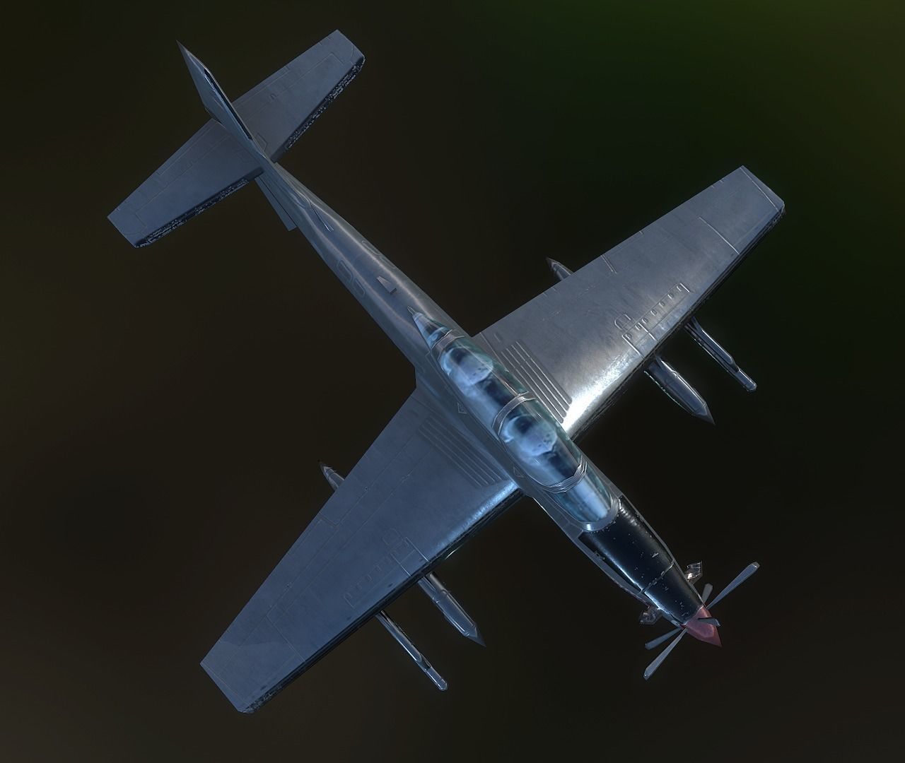 EMB 314 Super Tucano Low-poly 3D model_6