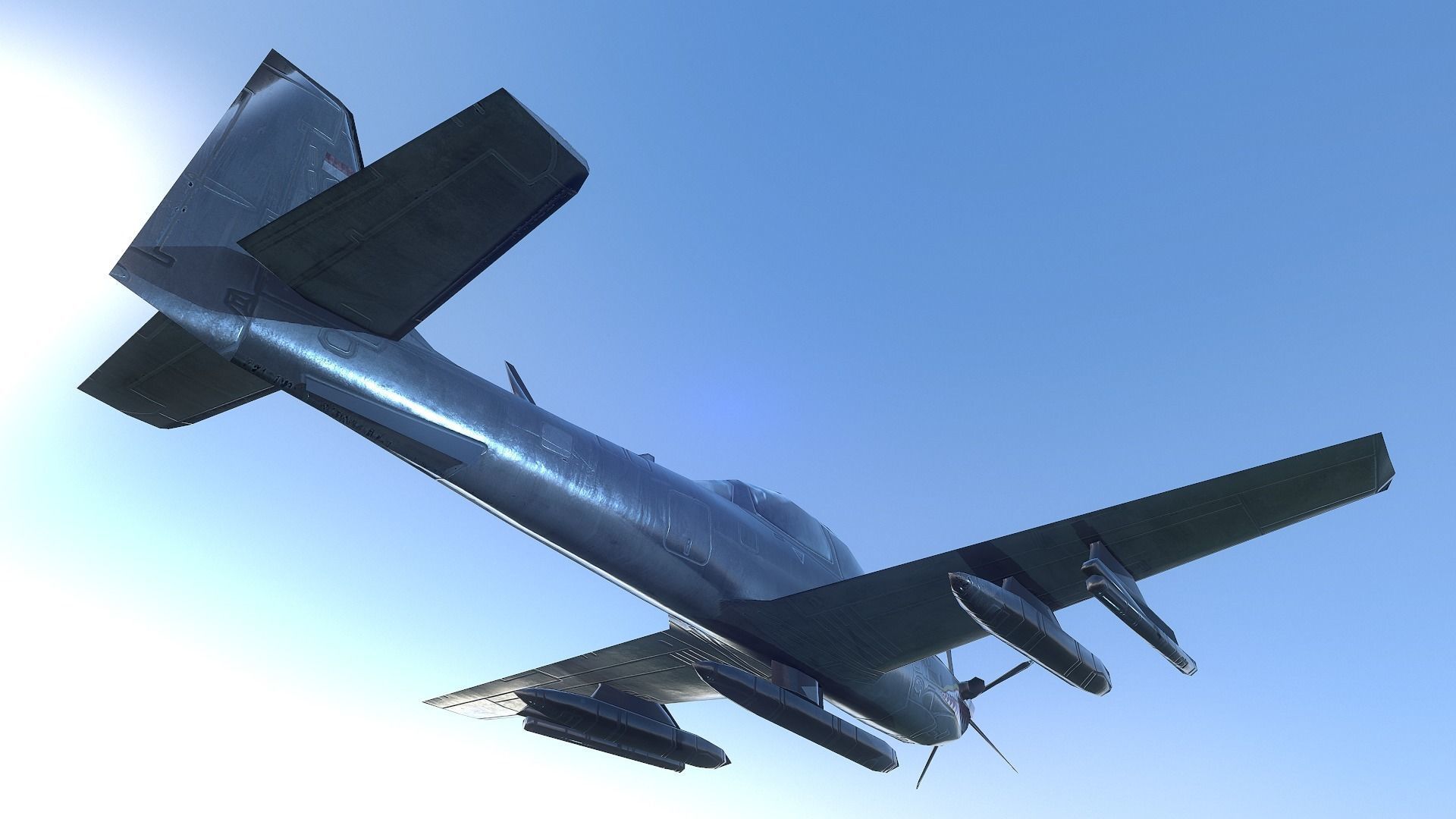 EMB 314 Super Tucano Low-poly 3D model_4